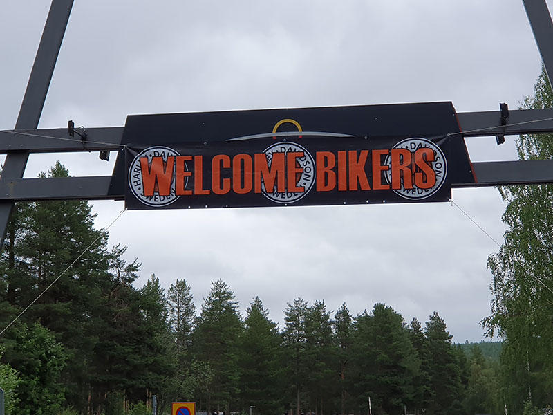 Banner Welcome Bikers IT Jokkmokk 2023-07-20